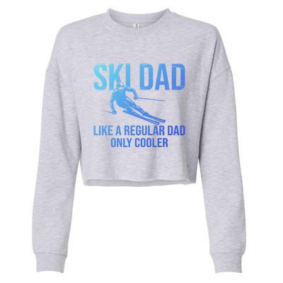 Ski Dad Like A Regular Dad Only Cooler Happy Father Day Funny Gift Cropped Pullover Crew