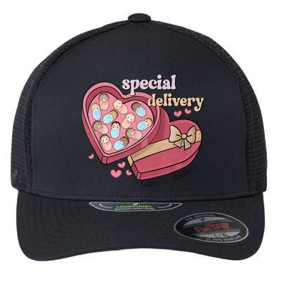 Special Delivery Labor And Delivery Nurse Valentine's Day Flexfit Unipanel Trucker Cap