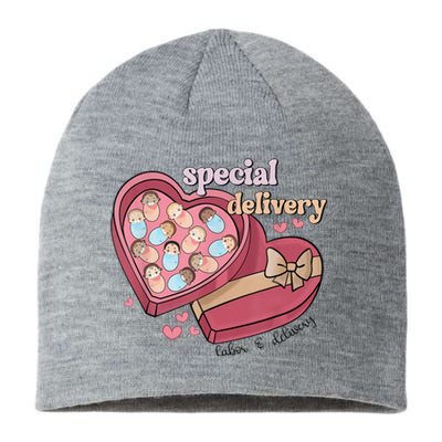 Special Delivery Labor And Delivery Nurse Valentine's Day Sustainable Beanie