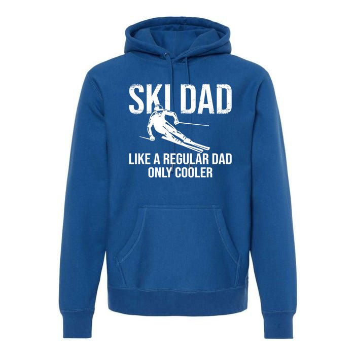 Ski Dad Like A Regular Dad Only Cooler Happy Father Day Gift Premium Hoodie