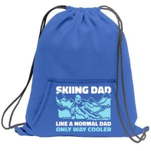 Skiing Dad Like A Regular Dad But Cooler For Father's Day Gift Sweatshirt Cinch Pack Bag