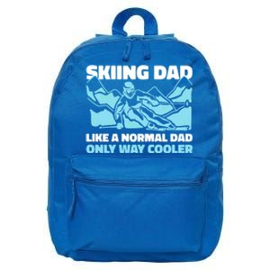 Skiing Dad Like A Regular Dad But Cooler For Father's Day Gift 16 in Basic Backpack