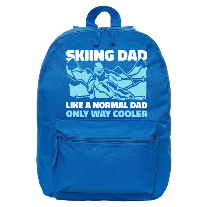 Skiing Dad Like A Regular Dad But Cooler For Father's Day Gift 16 in Basic Backpack