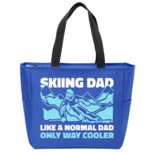 Skiing Dad Like A Regular Dad But Cooler For Father's Day Gift Zip Tote Bag