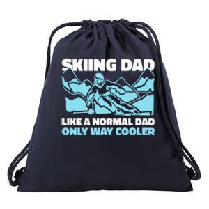 Skiing Dad Like A Regular Dad But Cooler For Father's Day Gift Drawstring Bag