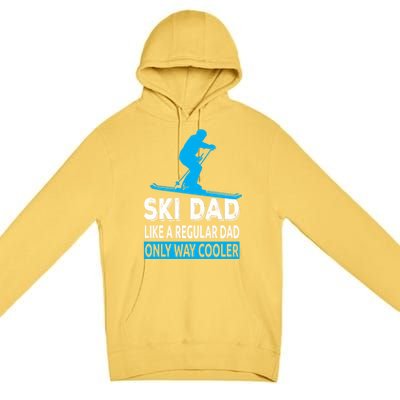 Ski Dad Like A Regular Dad Only Way Cooler Skiing Gift Premium Pullover Hoodie