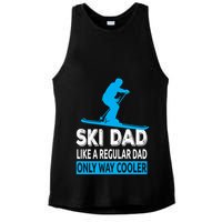 Ski Dad Like A Regular Dad Only Way Cooler Skiing Gift Ladies PosiCharge Tri-Blend Wicking Tank