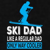 Ski Dad Like A Regular Dad Only Way Cooler Skiing Gift Ladies PosiCharge Tri-Blend Wicking Tank