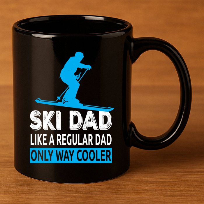 Ski Dad Like A Regular Dad Only Way Cooler Skiing Gift 11oz C Handle Ceramic Mug