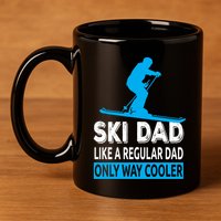 Ski Dad Like A Regular Dad Only Way Cooler Skiing Gift 11oz C Handle Ceramic Mug
