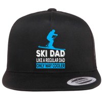 Ski Dad Like A Regular Dad Only Way Cooler Skiing Gift Flat Bill Trucker Hat