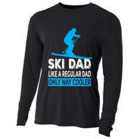 Ski Dad Like A Regular Dad Only Way Cooler Skiing Gift Cooling Performance Long Sleeve Crew