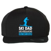 Ski Dad Like A Regular Dad Only Way Cooler Skiing Gift Wool Snapback Cap