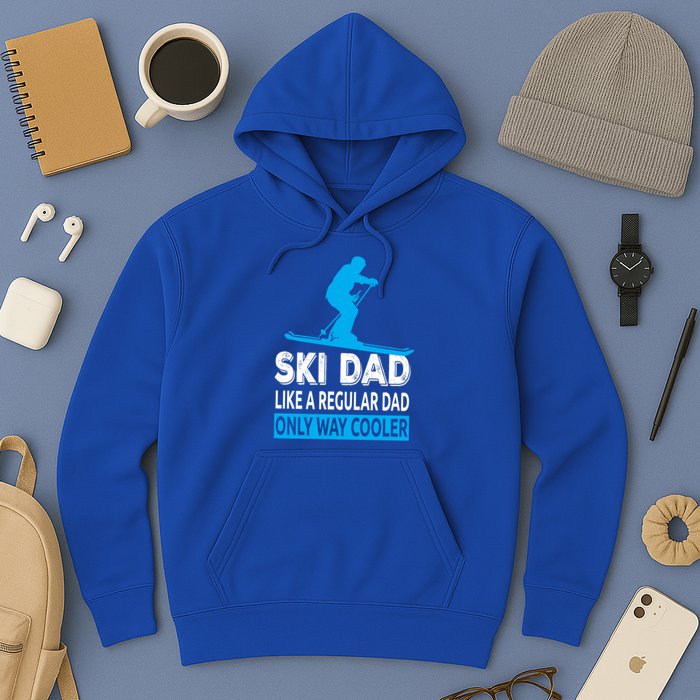 Ski Dad Like A Regular Dad Only Way Cooler Skiing Gift Hoodie