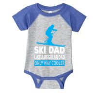 Ski Dad Like A Regular Dad Only Way Cooler Skiing Gift Infant Baby Jersey Bodysuit