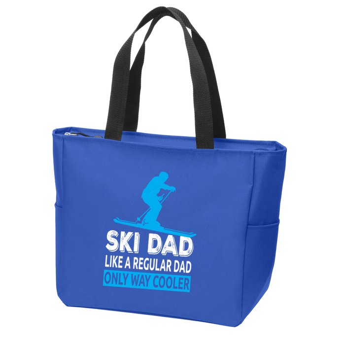 Ski Dad Like A Regular Dad Only Way Cooler Skiing Gift Zip Tote Bag