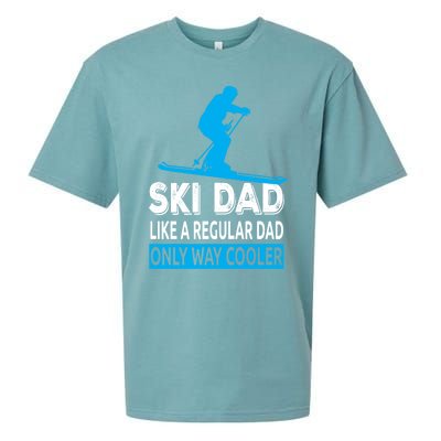 Ski Dad Like A Regular Dad Only Way Cooler Skiing Gift Sueded Cloud Jersey T-Shirt