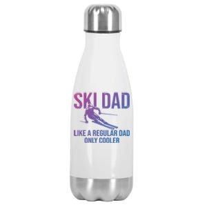 Ski Dad Like A Regular Dad Only Cooler Happy Father Day Gift Stainless Steel Insulated Water Bottle