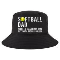 Softball Dad Like A Baseball But With Bigger Balls Fathers Cool Gift Cool Comfort Performance Bucket Hat