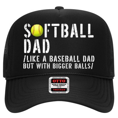 Softball Dad Like A Baseball But With Bigger Balls Fathers Cool Gift Hat
