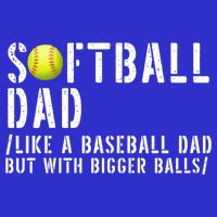 Softball Dad Like A Baseball But With Bigger Balls Fathers Cool Gift Zip Tote Bag