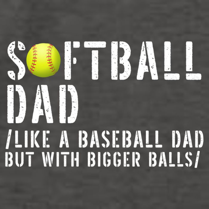 Softball Dad Like A Baseball But With Bigger Balls Fathers Cool Gift Vector Backpack