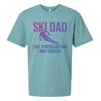 Ski Dad Like A Regular Dad Only Cooler Happy Father Day Funny Gift Sueded Cloud Jersey T-Shirt