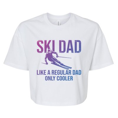 Ski Dad Like A Regular Dad Only Cooler Happy Father Day Funny Gift Bella+Canvas Jersey Crop Tee