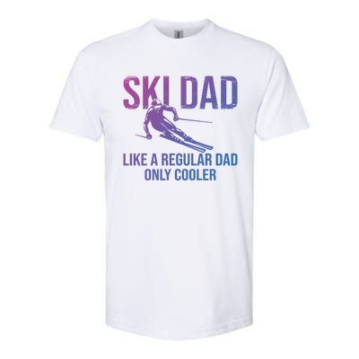 Ski Dad Like A Regular Dad Only Cooler Happy Father Day Funny Gift Softstyle CVC T-Shirt