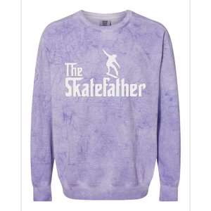 Skateboard Dad Like A Normal Dad Only Cool Father Skate Colorblast Crewneck Sweatshirt