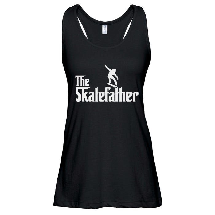 Skateboard Dad Like A Normal Dad Only Cool Father Skate Ladies Essential Flowy Tank