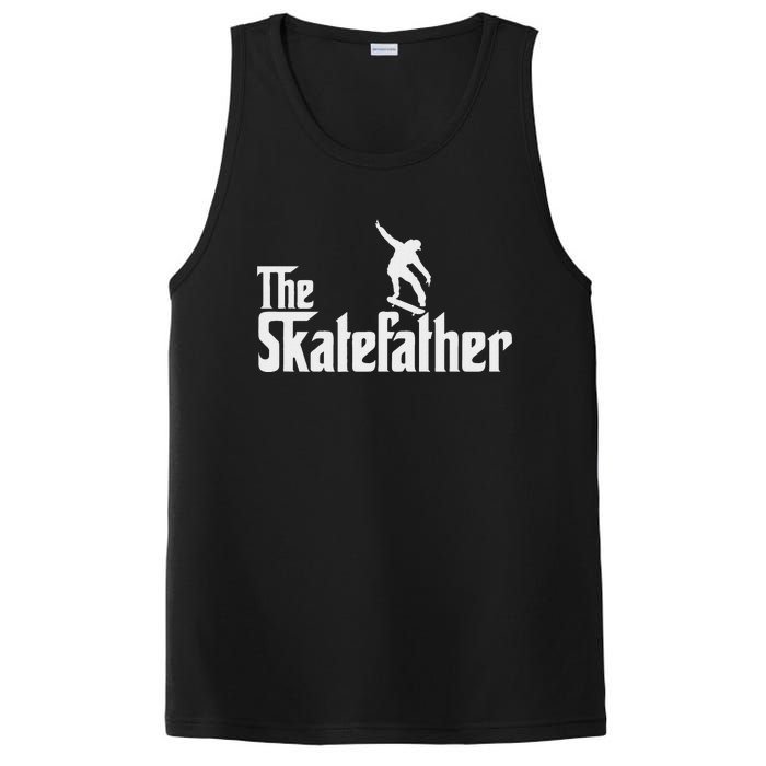 Skateboard Dad Like A Normal Dad Only Cool Father Skate PosiCharge Competitor Tank