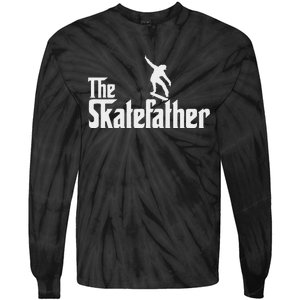 Skateboard Dad Like A Normal Dad Only Cool Father Skate Tie-Dye Long Sleeve Shirt