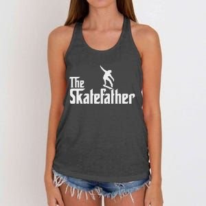 Skateboard Dad Like A Normal Dad Only Cool Father Skate Women's Knotted Racerback Tank