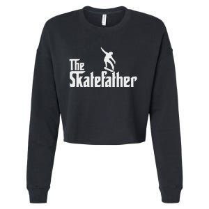 Skateboard Dad Like A Normal Dad Only Cool Father Skate Cropped Pullover Crew