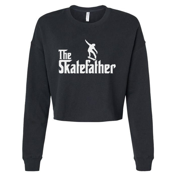 Skateboard Dad Like A Normal Dad Only Cool Father Skate Cropped Pullover Crew