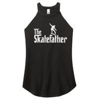 Skateboard Dad Like A Normal Dad Only Cool Father Skate Women's Perfect Tri Rocker Tank