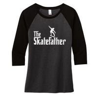 Skateboard Dad Like A Normal Dad Only Cool Father Skate Women's Tri-Blend 3/4-Sleeve Raglan Shirt