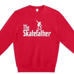 Skateboard Dad Like A Normal Dad Only Cool Father Skate Premium Crewneck Sweatshirt