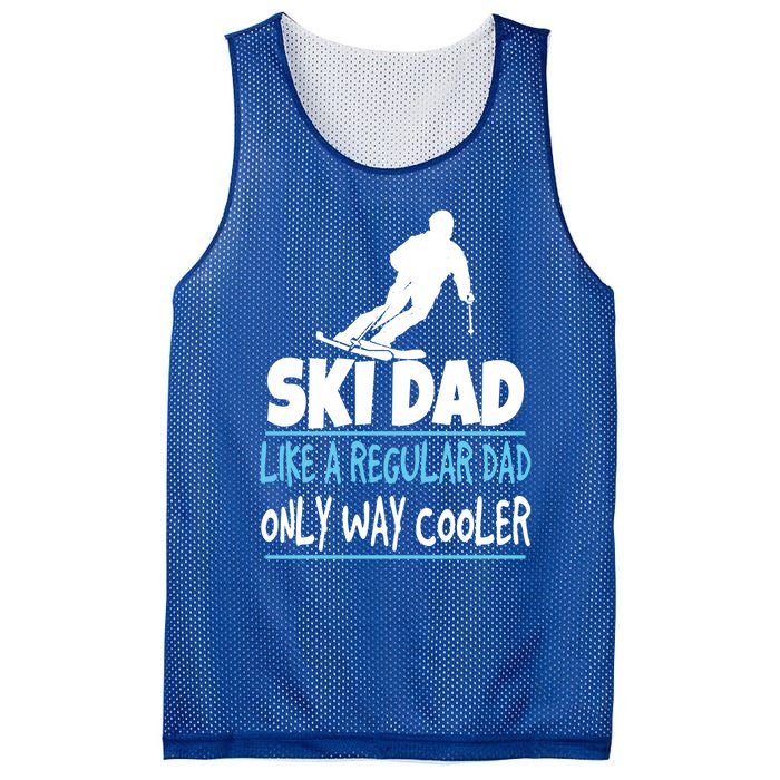 Ski Dad Like A Regular Dad Only Way Cooler Wintersport Cool Gift Mesh Reversible Basketball Jersey Tank