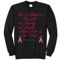 Strength Dignity Laughs Breast Cancer Awareness Gift Sweatshirt