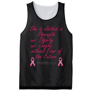 Strength Dignity Laughs Breast Cancer Awareness Gift Mesh Reversible Basketball Jersey Tank