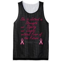 Strength Dignity Laughs Breast Cancer Awareness Gift Mesh Reversible Basketball Jersey Tank