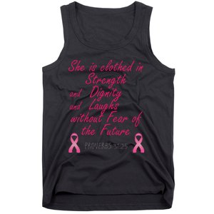 Strength Dignity Laughs Breast Cancer Awareness Gift Tank Top