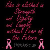 Strength Dignity Laughs Breast Cancer Awareness Gift Women's V-Neck T-Shirt