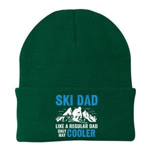 Ski Dad Like A Regular Dad Only Way Cooler Freestyle Skier Gift Knit Cap Winter Beanie