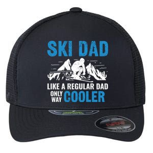 Ski Dad Like A Regular Dad Only Way Cooler Freestyle Skier Gift Flexfit Unipanel Trucker Cap