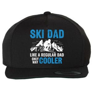 Ski Dad Like A Regular Dad Only Way Cooler Freestyle Skier Gift Wool Snapback Cap