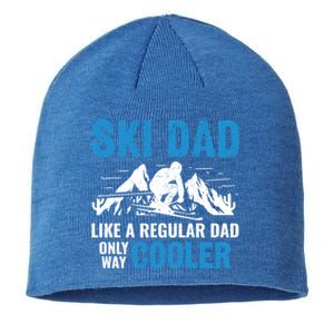 Ski Dad Like A Regular Dad Only Way Cooler Freestyle Skier Gift Sustainable Beanie