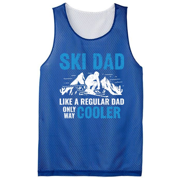 Ski Dad Like A Regular Dad Only Way Cooler Freestyle Skier Gift Mesh Reversible Basketball Jersey Tank